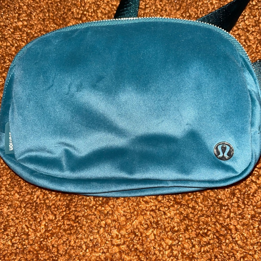 Lululemon Teal Velour Crossbody Bag